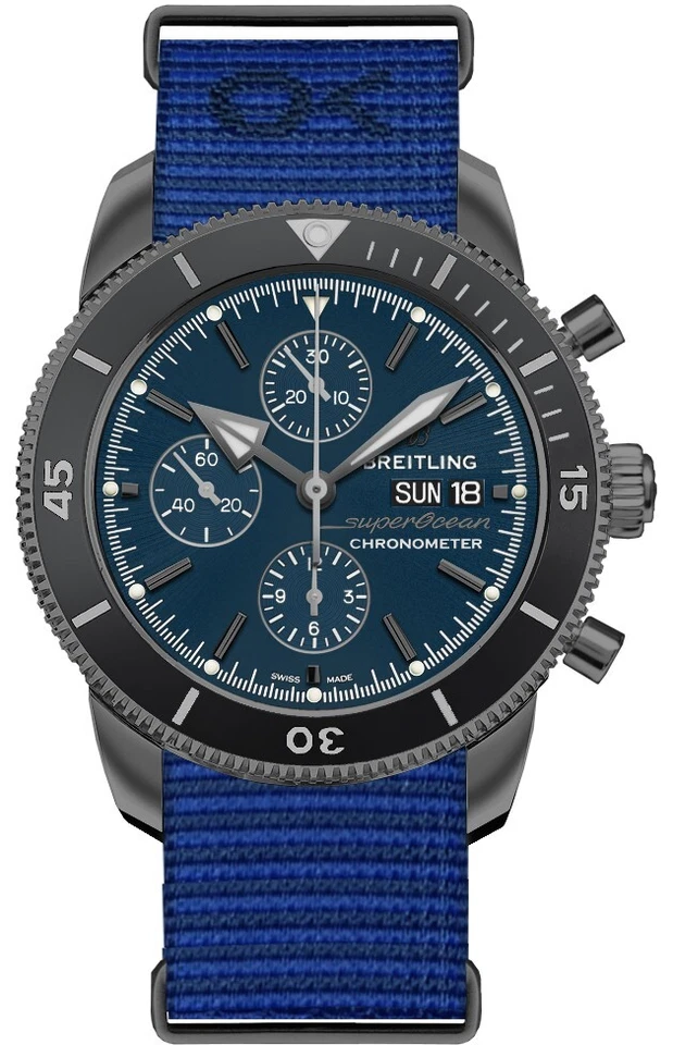 Nuevo reloj suizo Breitling Superocean Heritage II automático 44 para hombre M133132A1C1W1