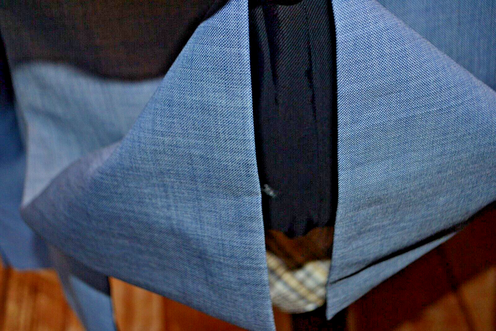 Hugo Boss Men Marzotto Super 110 Blue Wool Dual Vent Sports Coat Sz 44R thumbnail 8