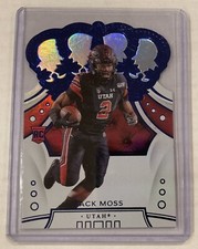 2020 Panini Chronicles Draft Crown Royale Zack Moss Blue Die-Cut RC Utah Utes