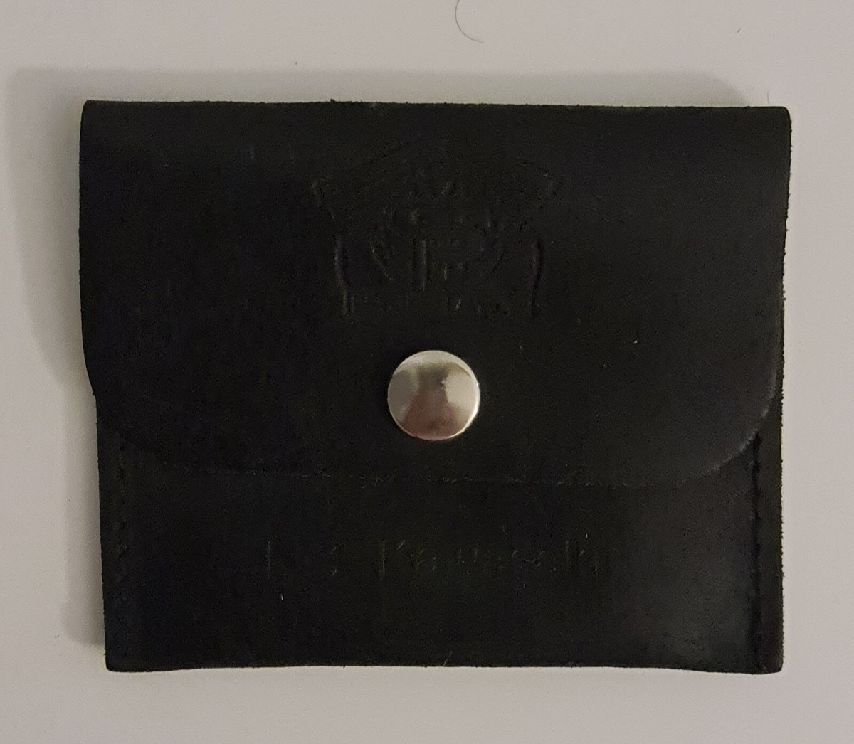 Original KAWASAKI Motorcycle vintage leather coin wallet 9.2 cm