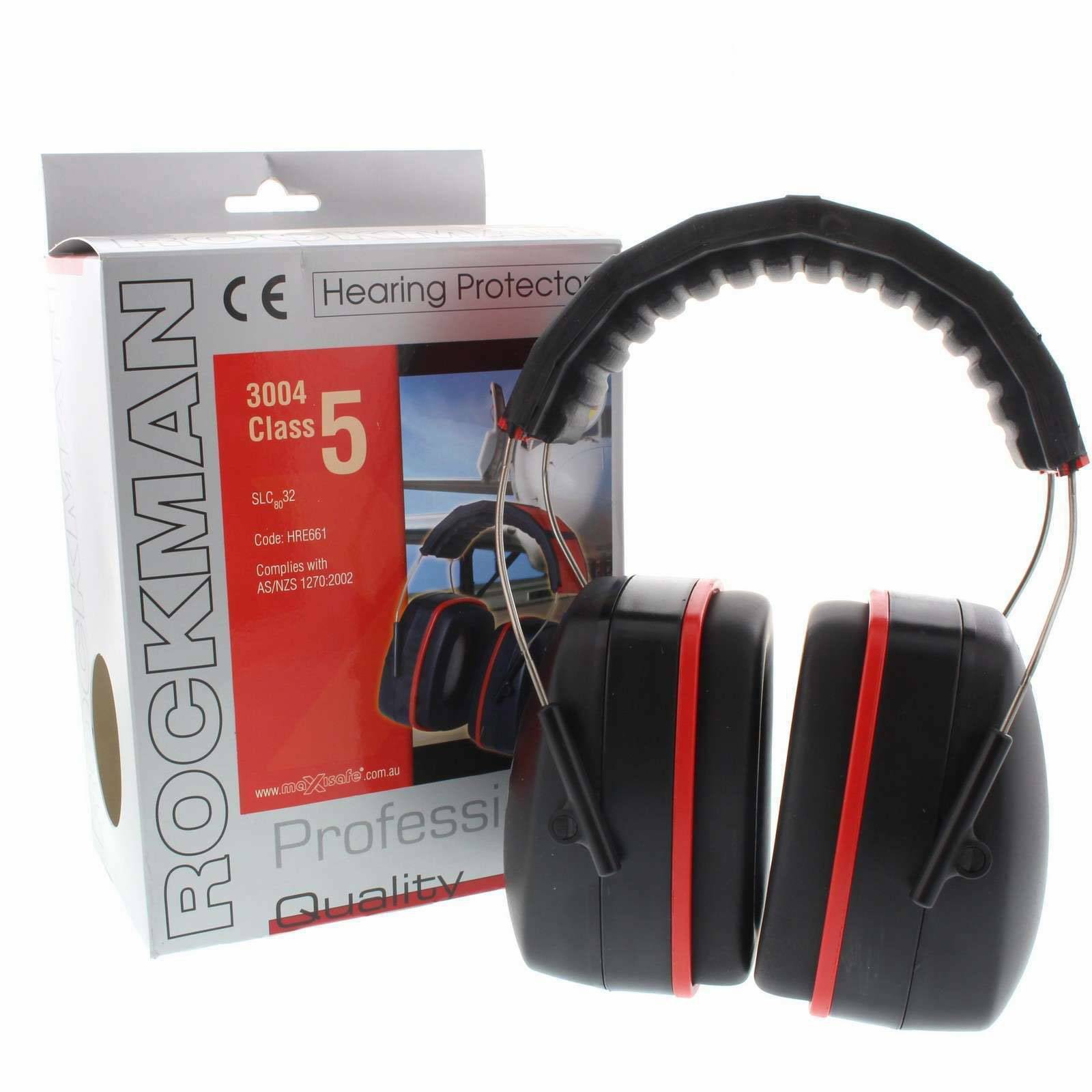 Maxisafe Ear Muffs Worksite Jobsite Hearing Protection Class 5 Red Earmuff 32dB eBay