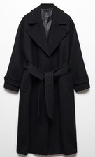 Brand New Xs Mango Maxi Lapel Manteco Wool Coat - Rrp £169.99