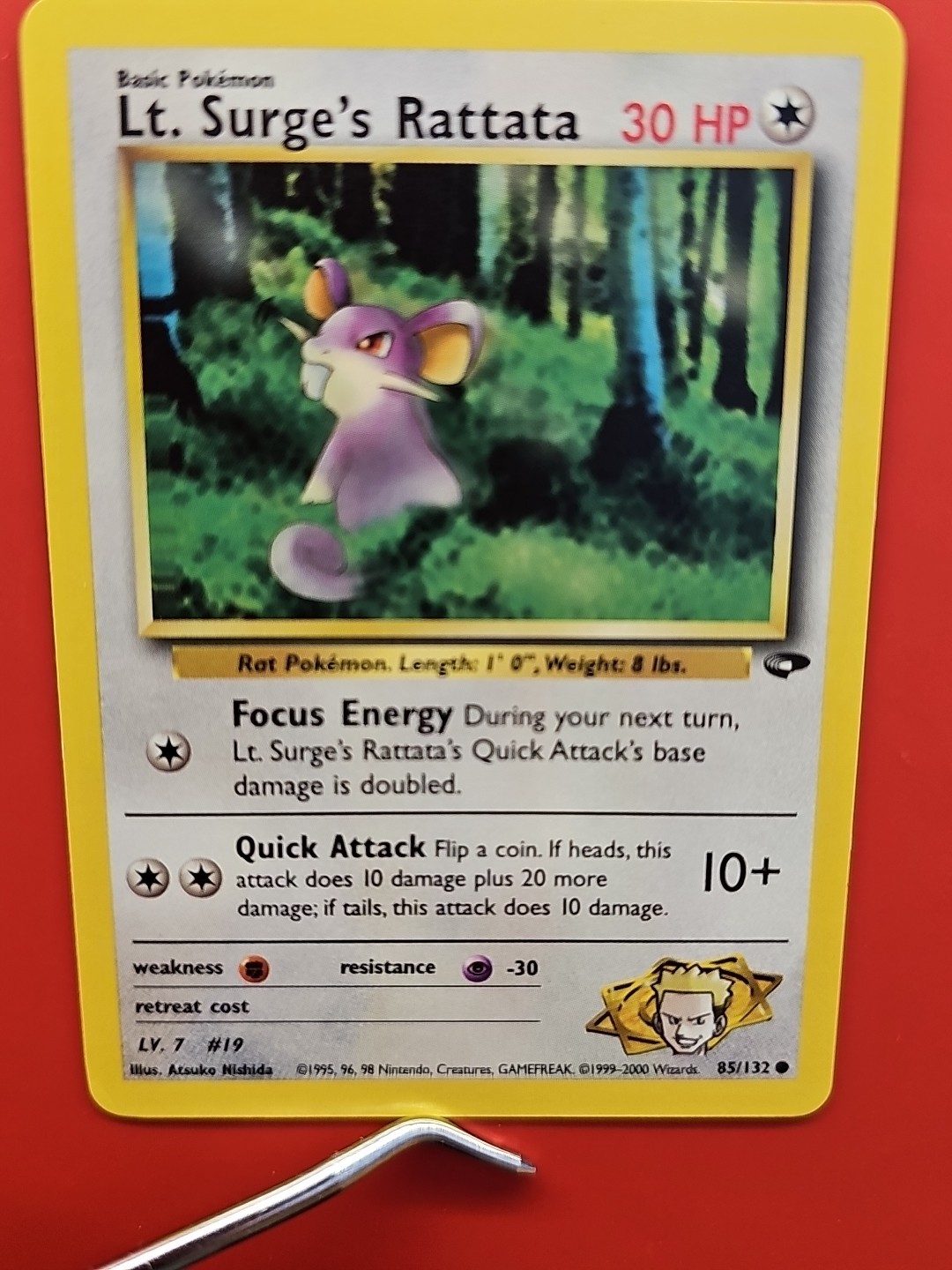 Lt. Surge's Rattata 85/132 Gym Challenge Regular