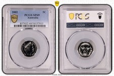 PCGS 2002 Australia 5C SP69