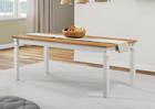 Corona Dining Table White 6'0 Mexican Solid Wood Pine Wooden Large 182cm Long