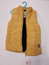 Zara Kids Mustard Yellow Gilet Fleece Lined Boys Girls Age 5-6 New With Tag Bnwt
