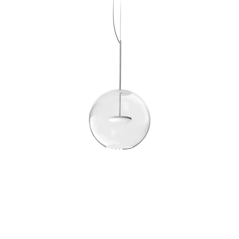 Lampada a Soffitto Sospensione LINEA LIGHT Cristalbolla Palla Trasparente Luce, fotografia 11 di 12