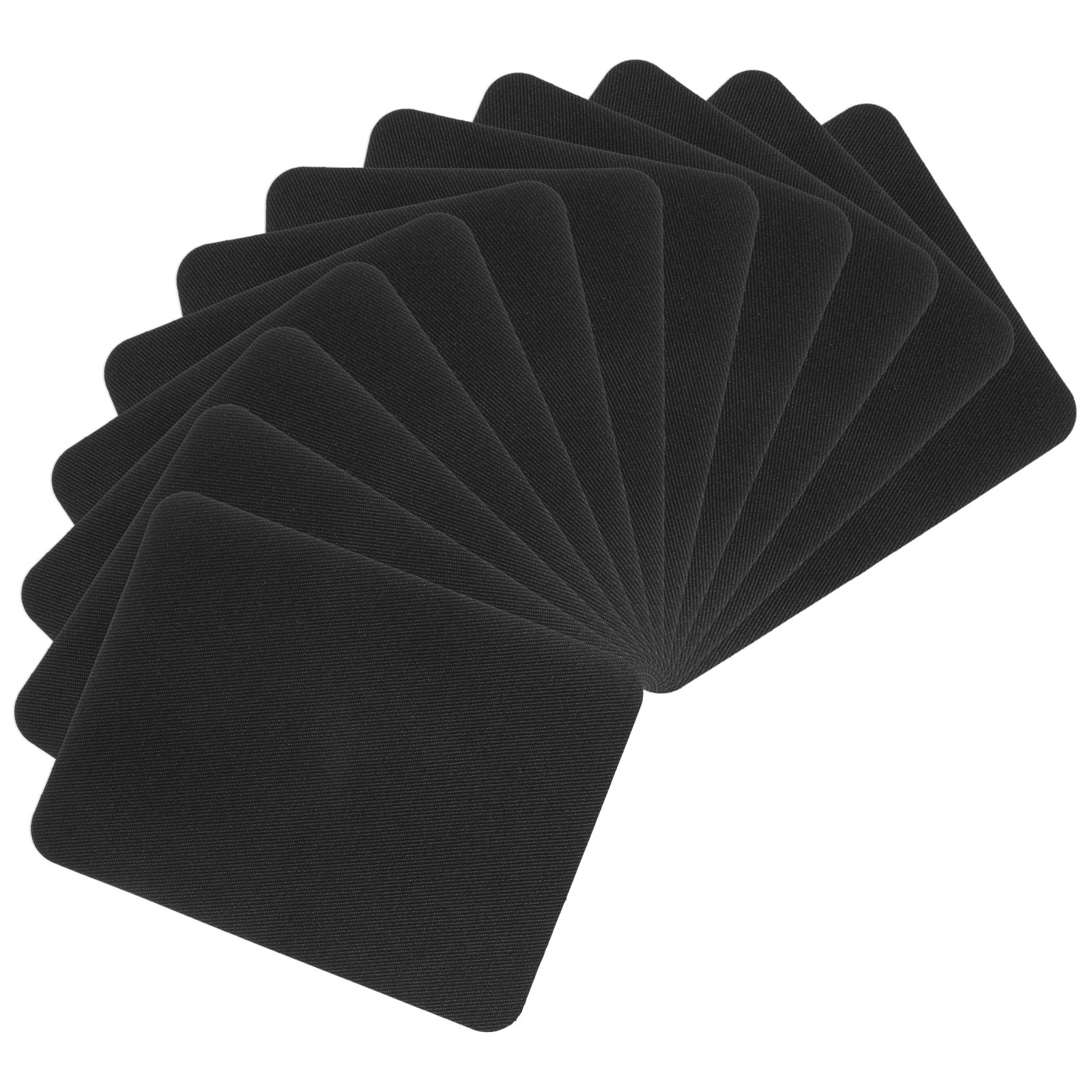 12 piezas parches de hierro para reparación de ropa parche de tela negro de 4,9" x 3,7"