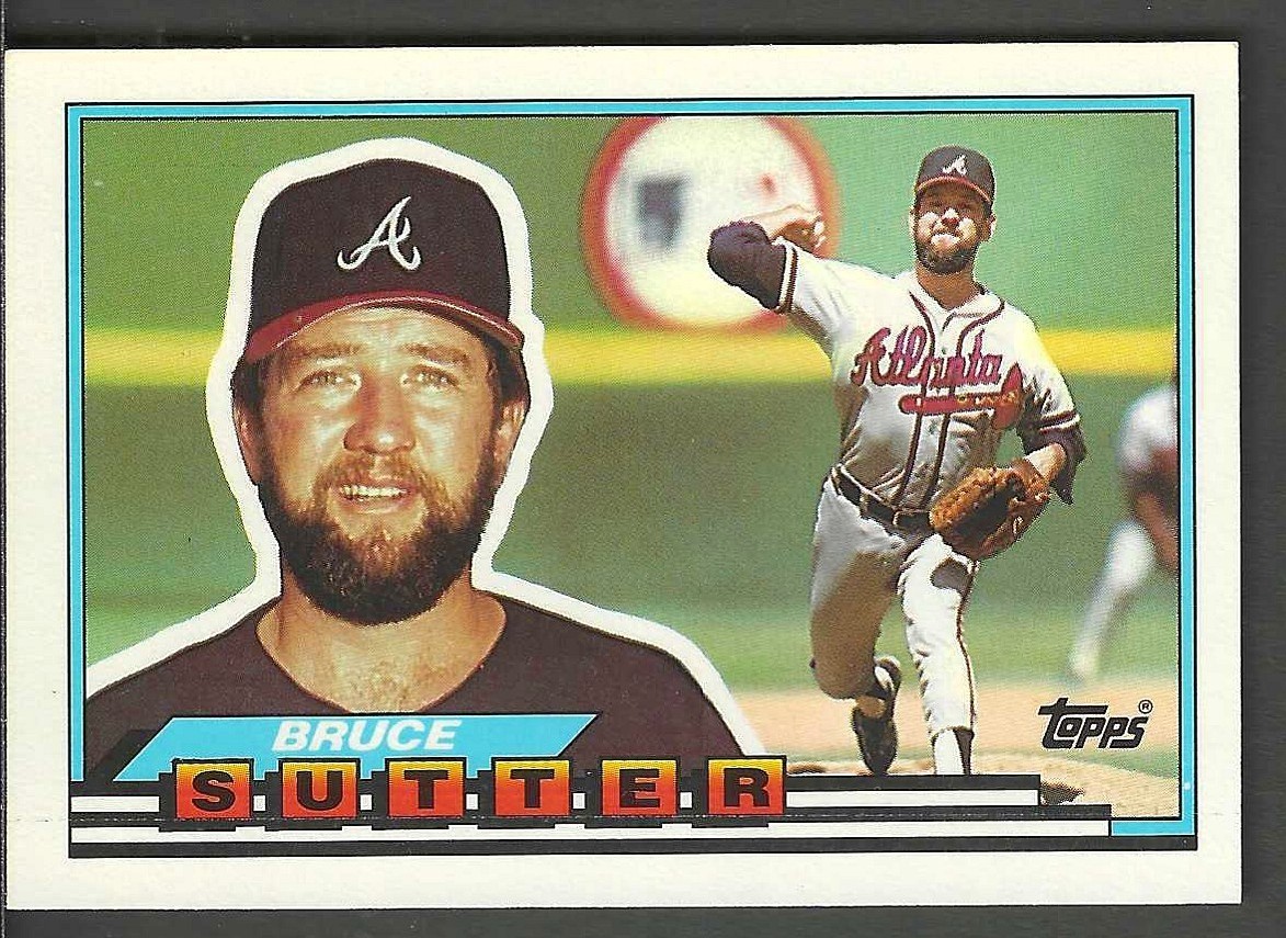 1989 TOPPS BIG BASEBALL **SET BREAK** #64 BRUCE SUTTER HOF