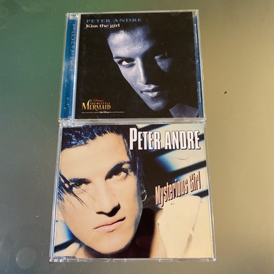 Peter Andre 2 CD & Poster Lot Kiss The Girl Little Mermaid & Mysterious Girl