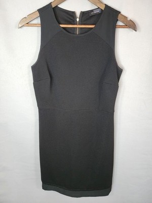 The Limited Black Sleeveless Textured Midi Sheath Dress