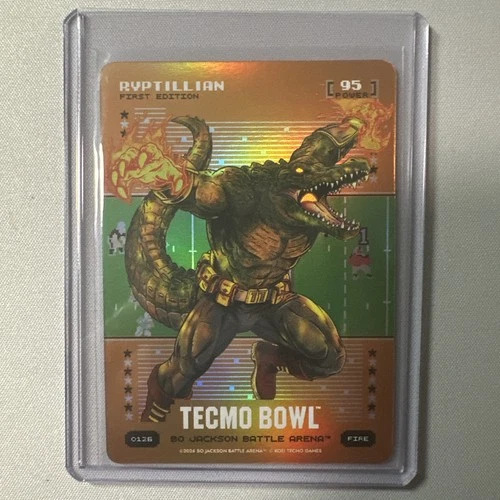 2026 Bo Jackson Battle Arena Tecmo Bowl Ryptillian 1st Edition Fire BATTLEFOIL