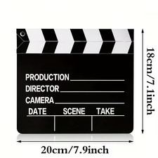 Director's Film Big Clapboard  20*18cm Plastic Movie Video Clapper Board