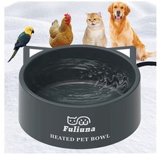 3.2L Large Heated Water Bowl Outside Heated Dog Dish w/Chew Resistant Power Cord