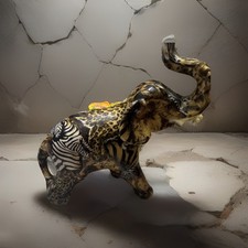 Animal Print Elephant Figurine Collectible Decor