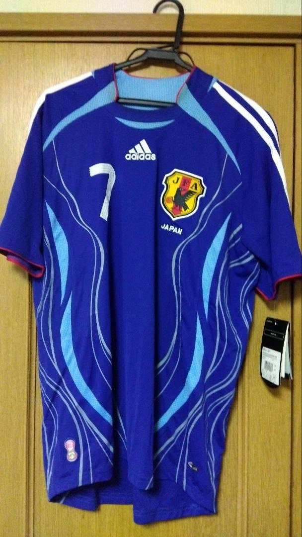 日本代表 サッカーユニフォーム NAKATA 7 2006-08 Japan Home Shirt Nakata #7 - 8/10 - (L)