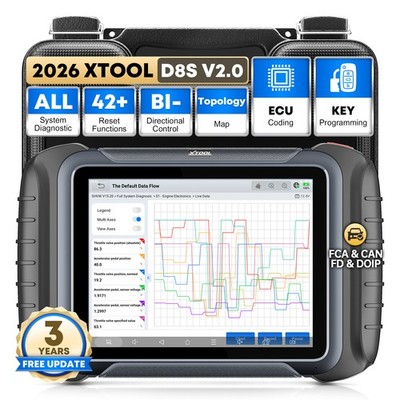 XTOOL D8S Autodiagnosescanner Topologiekarte ECU-Codierung Aktiver Test