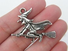 BULK 20 Witch charms antique silver tone HC98 - SALE 50 OFF