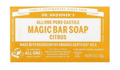 3 Pack Dr. Bronner's, All-One Pure-Castile Magic Bar Soap, 5 oz (140 g)