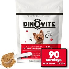 90 Day Supply, Small Dogs, Dinovite Probiotic Supplement for Dogs 1-18 lb NEW
