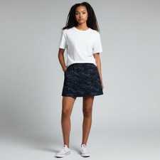 Grey Camouflage Active Mini Skirt