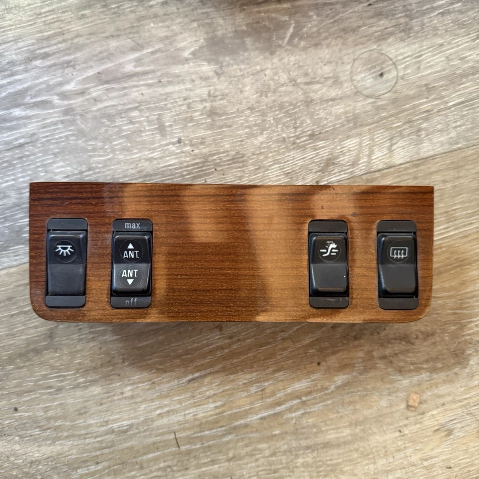 Painel interruptor painel grão de madeira fabricante de equipamento original Mercedes W123 300CD 300TD 280CE 280E - Imagem 2 de 4
