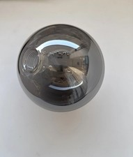 Lampenschirm G9 Ersatz Rauch Chrom Glas Ø120mm Gewinde Glas Loch Ø20mm Opal glas