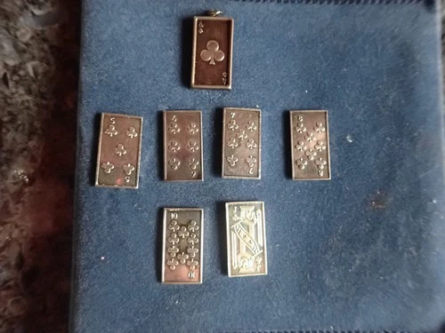 Buckingham Mint  Playing Cards .999 Silver 2 G 1982 buckingham mint lot of clubs