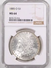 1885-O $1 Morgan Silver Dollar MS64 NGC 8676172-016