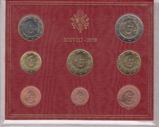 Vatican His Holiness Pope Benedict XVI  2008 year Full coin set 8 coins