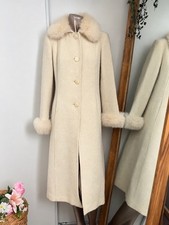 Manteau Long VintageMarvin richards Laine Et Fourrure Renard Finlande Taille M 