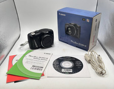Canon PowerShot SX150 IS Camera 14.1 MP Black - Tested  Works