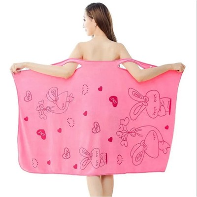 Tragbares Badetuch Mikrofaser Handtuch Badeponcho Spa Handtuch