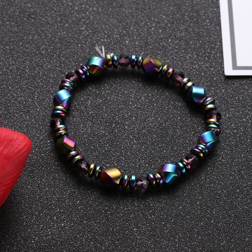 Bracciale magnetico intrecciato braccialetto magnetico bracciali ematite fatti a mano - Foto 7 di 11