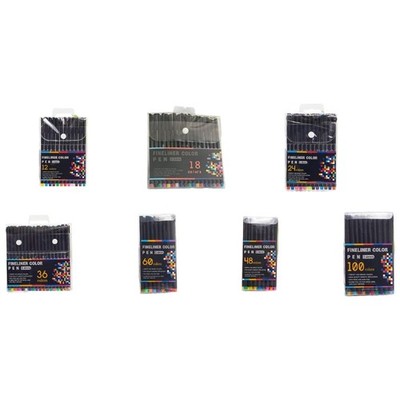 Colorful Gel Pen 0.4MM Needle Tip Assorted Color Drawing Pen for Color Coding