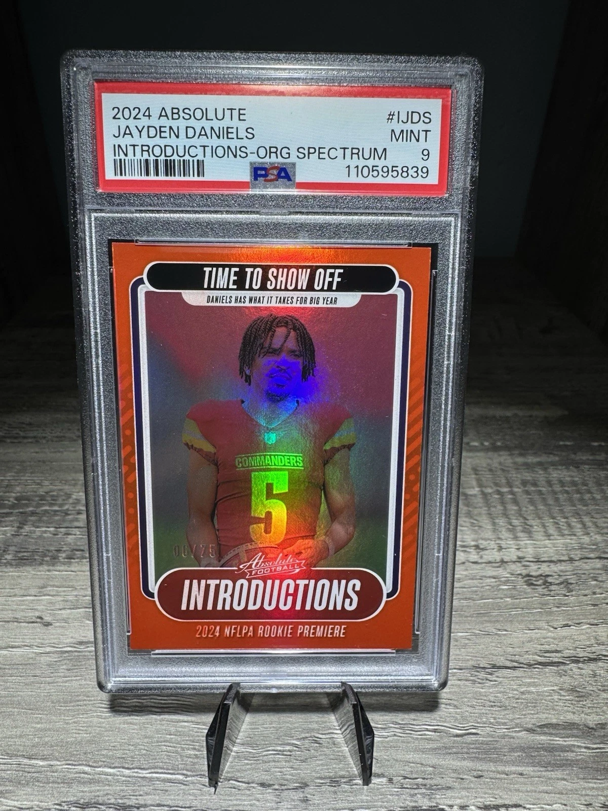 Jayden Daniels Panini Absolute Introductions #IJDS Gold Spectrum