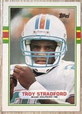 Topps Troy Stradford #292 Miami Dolphins 1989 NFL Football Trading Card