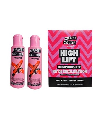 Crazy Color Semi-Permanent Conditioning Haarfarbe - 2x Orange & Bleaching Kit 