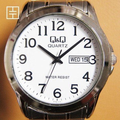 Q&Q (Citizen) Men s S.S Quartz Watch w/ White Dial