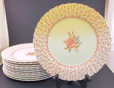 VTG Lot Of 12 Johnson Bros. Rose Bouquet 10" Round Dinner Plates Made In England