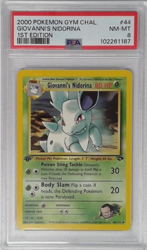 Giovanni's Nidorina (1st Edition) graded PSA 8 for sale on eBay