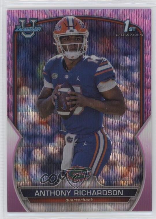 2022 Bowman U Chrome Pink Wave Refractor 125/125 Anthony Richardson #65 0hk3