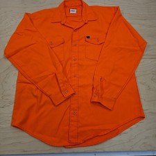 Vintage Codet Men's Orange High Visibility Hunting Shirt Large L Made in USA