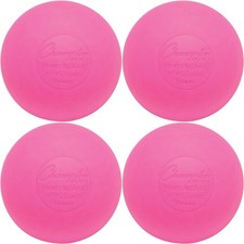 Champion Sports Official Size Rubber Lacrosse Ball, Pink (4-Pack)