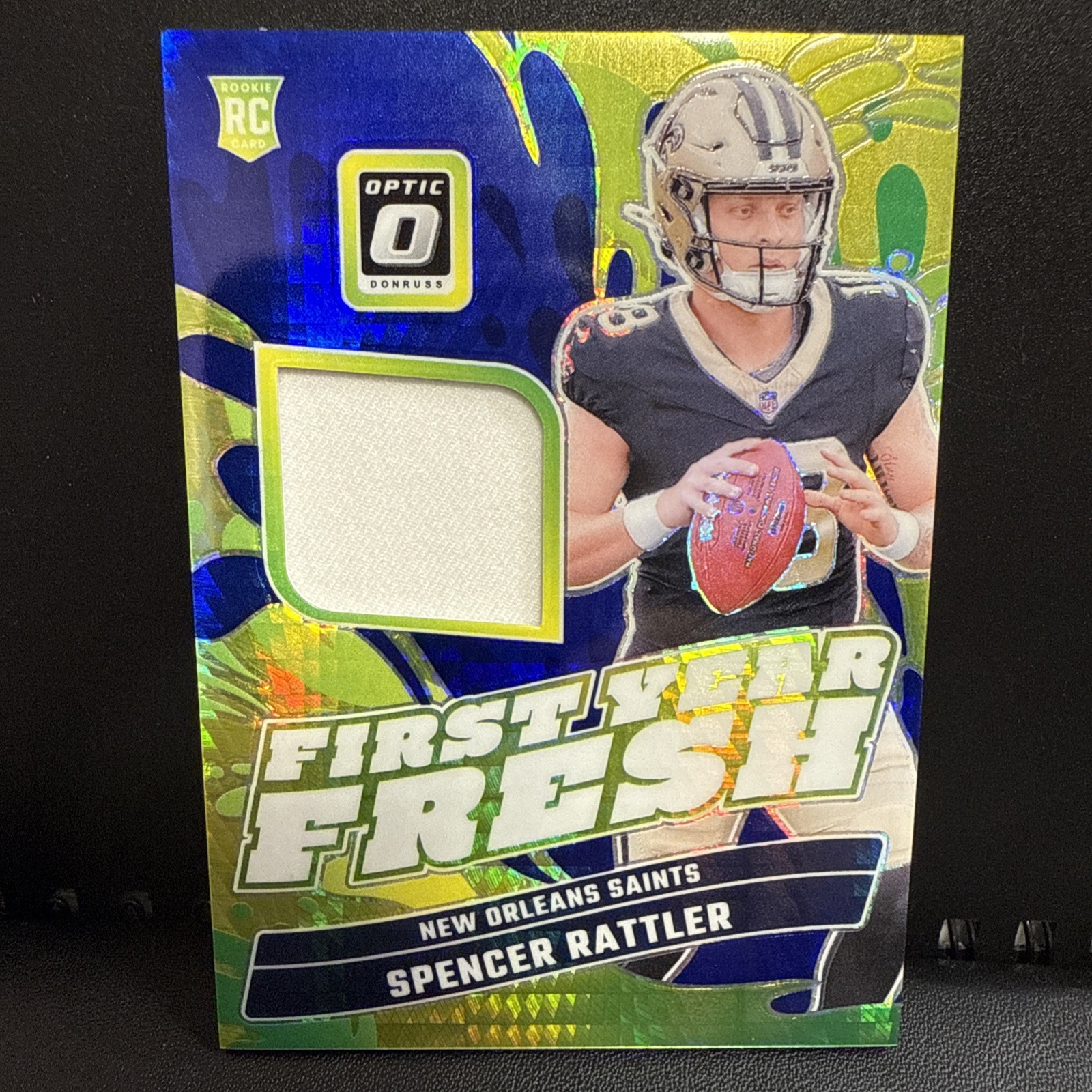 Spencer Rattler Panini Donruss Optic First Year Fresh Relic #FYFSRR Base