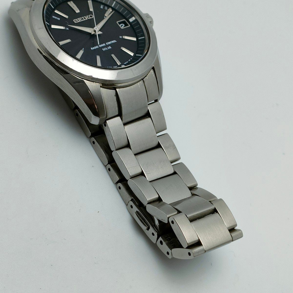 SEIKO 7B24 ラジオコントロールソーラー時計 Working SEIKO Brightz Solar Radio Watch 18cm 7.08in Wrist 7B24