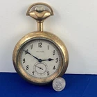 Antique Solid Brass Waltham GIANT size 37s 8-Day Dashboard/Travel - Pocket Watch