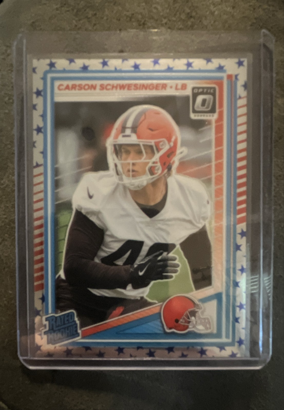 2025 Panini Donruss Optic - Rated Rookie Carson Schwesinger #217 Stars Prizm...