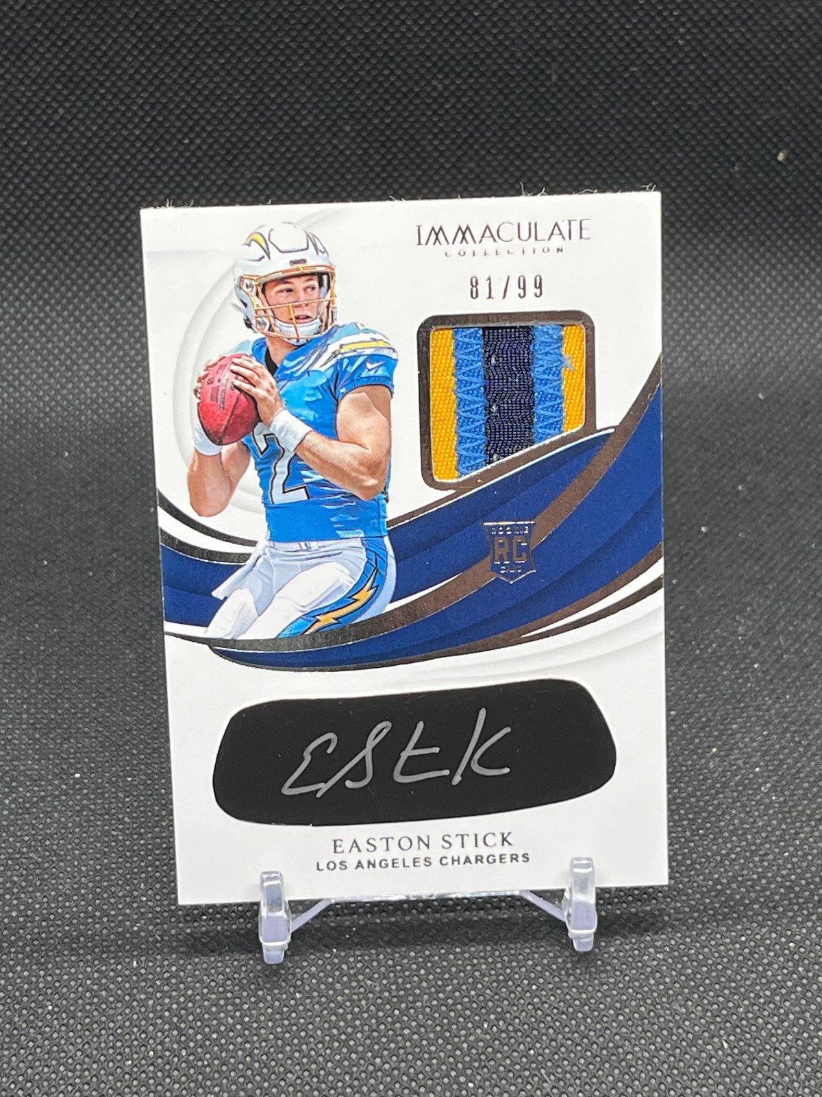 2019 Panini Immaculate Easton Stick Eye Black Rookie Patch Auto RPA #/99 RC