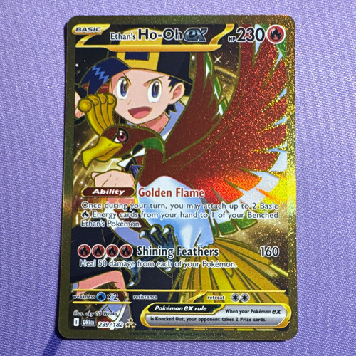 Pokemon TCG Ethan's Ho-Oh ex 239/182 Sv10: Destined Rivals Hyper Rare Holo EN
